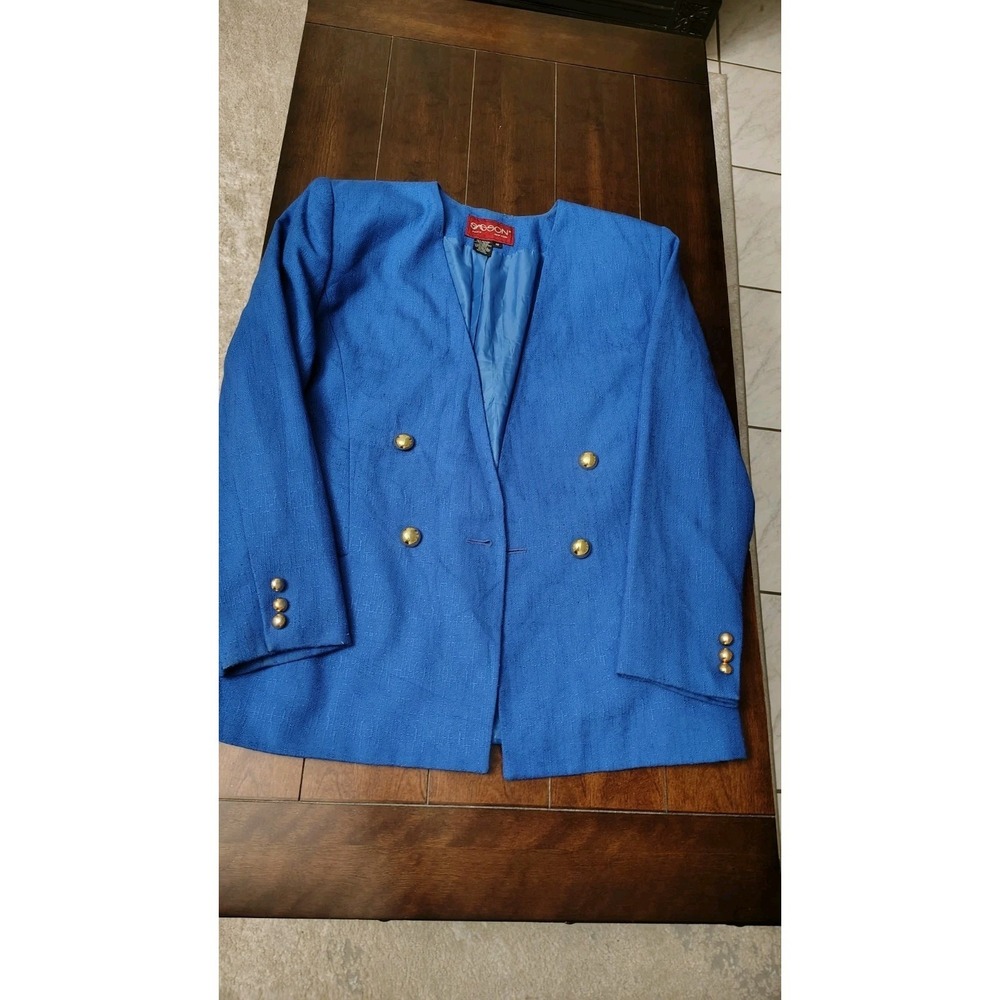 Woman'sβ Authentic Vidal Sasson Blazer Electric Blue Size 10 Vintage 1980s